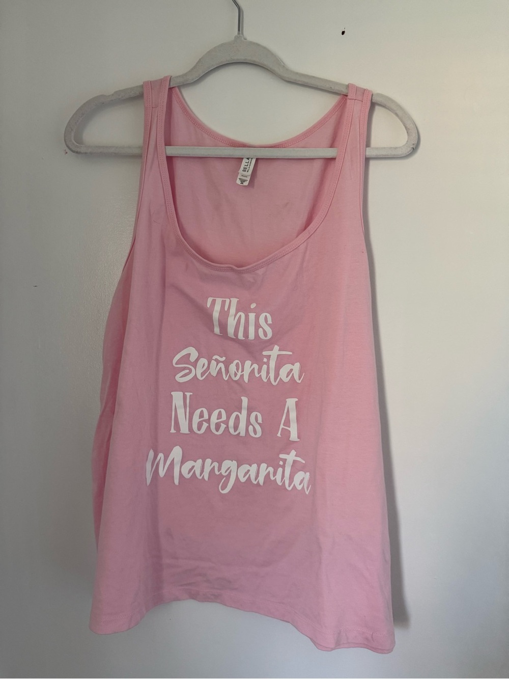 Bella Canvas Pink Graphic Tank - "This Señorita Needs A Margarita"